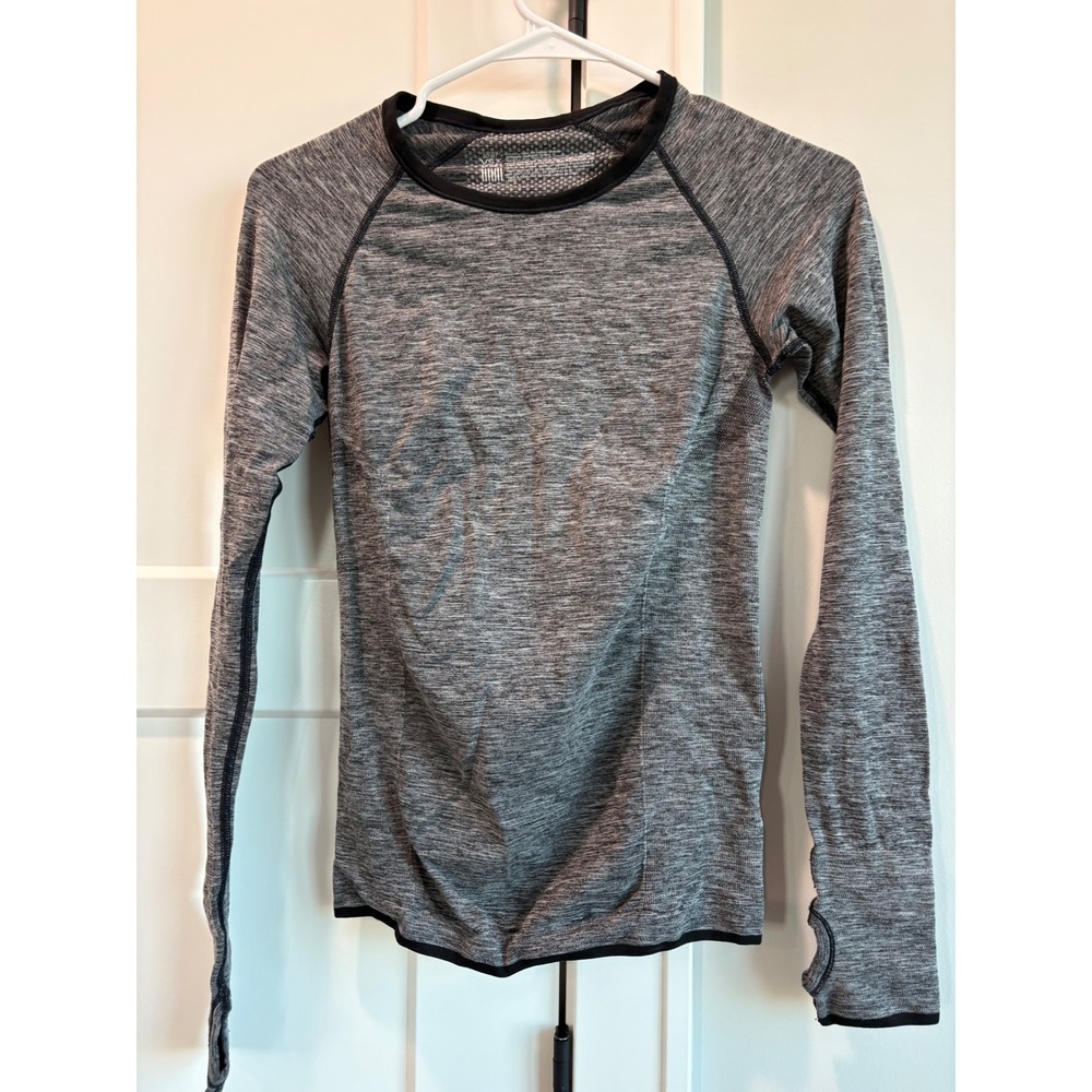 Victoria's Secret VSX Sport Long Sleeve Thumbhole Top Heather Grey XS